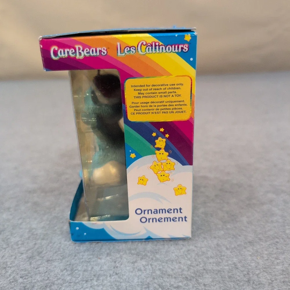 2005 Care Bears Bedtime Bear Ornament‎ Les Calinours Blue Moon Star NOS - Picture 5 of 6